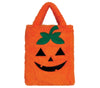 GP19001 – Halloween Kürbis Tasche Kürbisgesicht Plüsch – Farbe: Orange, Schwarz