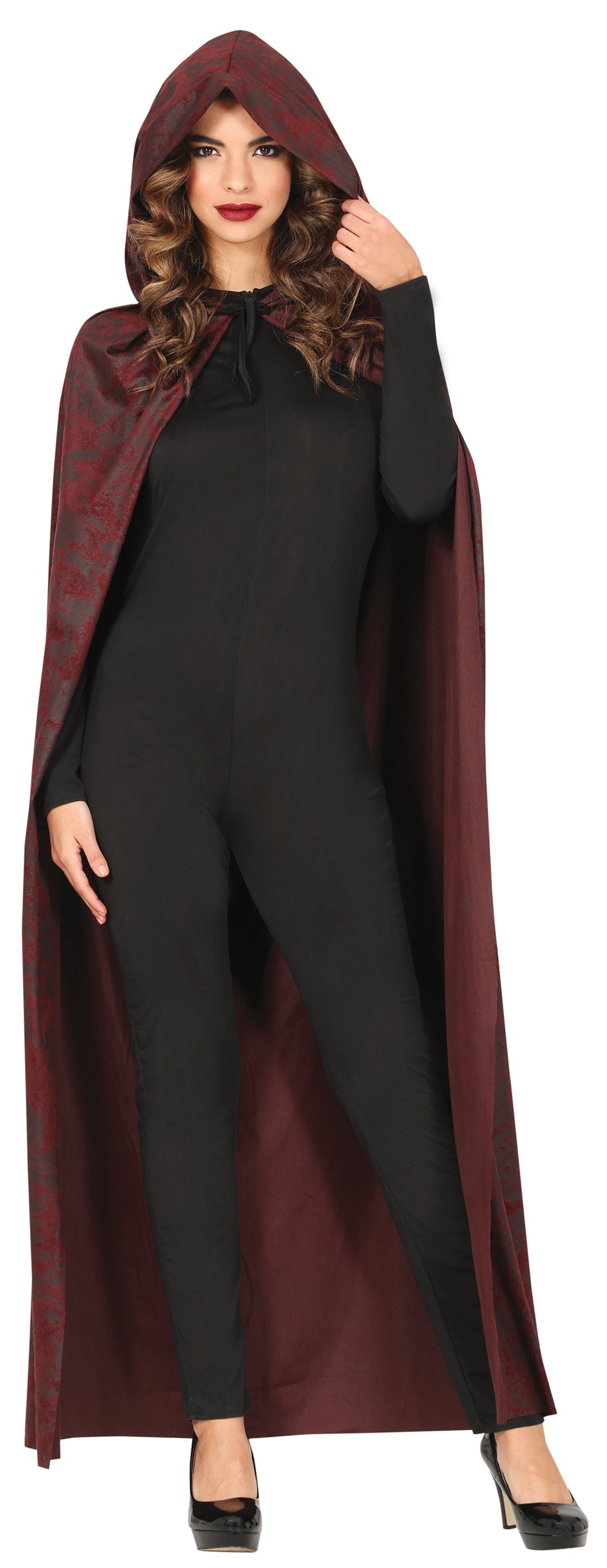 GP19007 – Dämon Umhang Mit Kapuze Für Halloween – Farbe: Grau