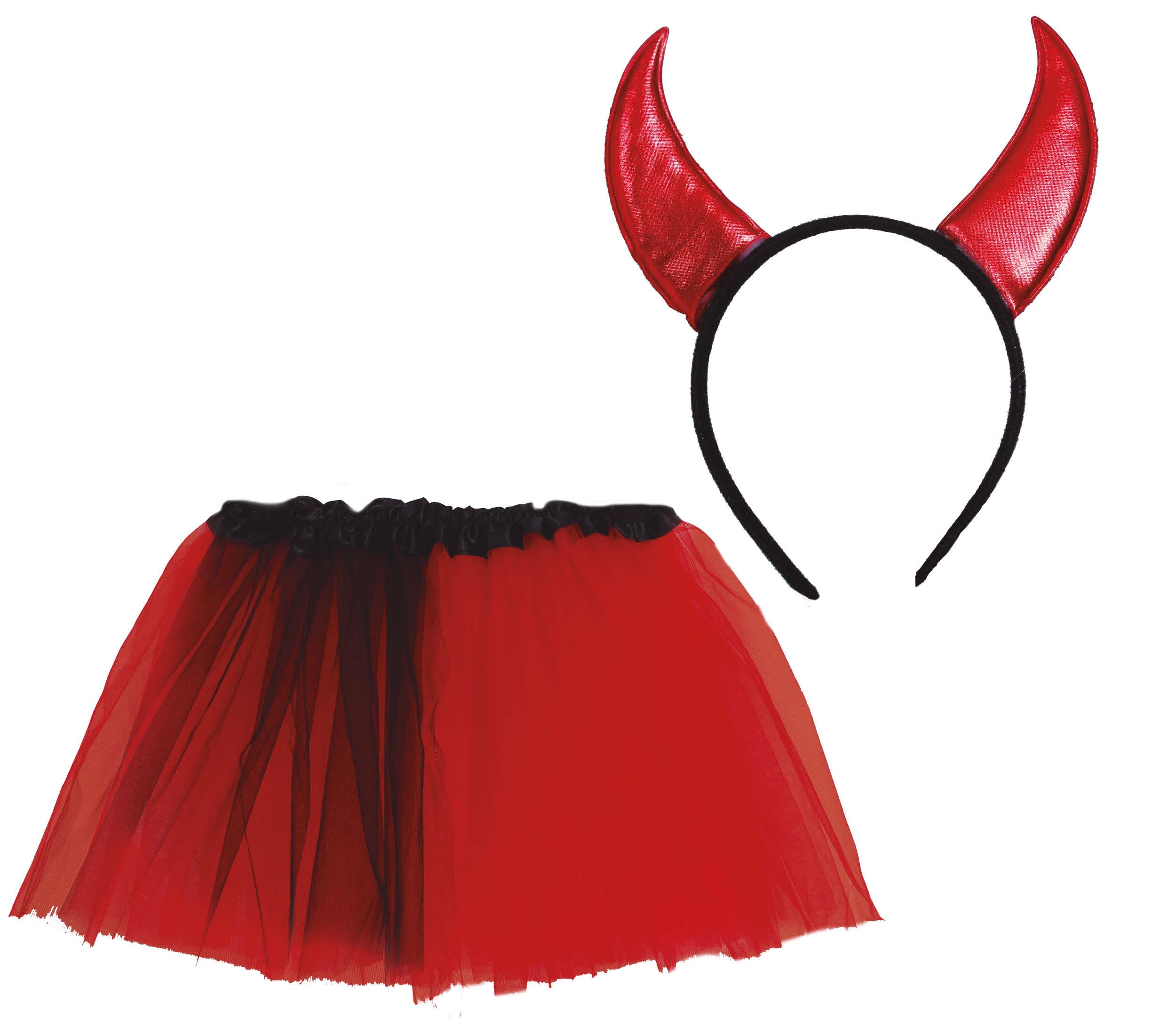 GP19018 – Daemonen Halloween Set Teufelshorn – Farbe: Rot