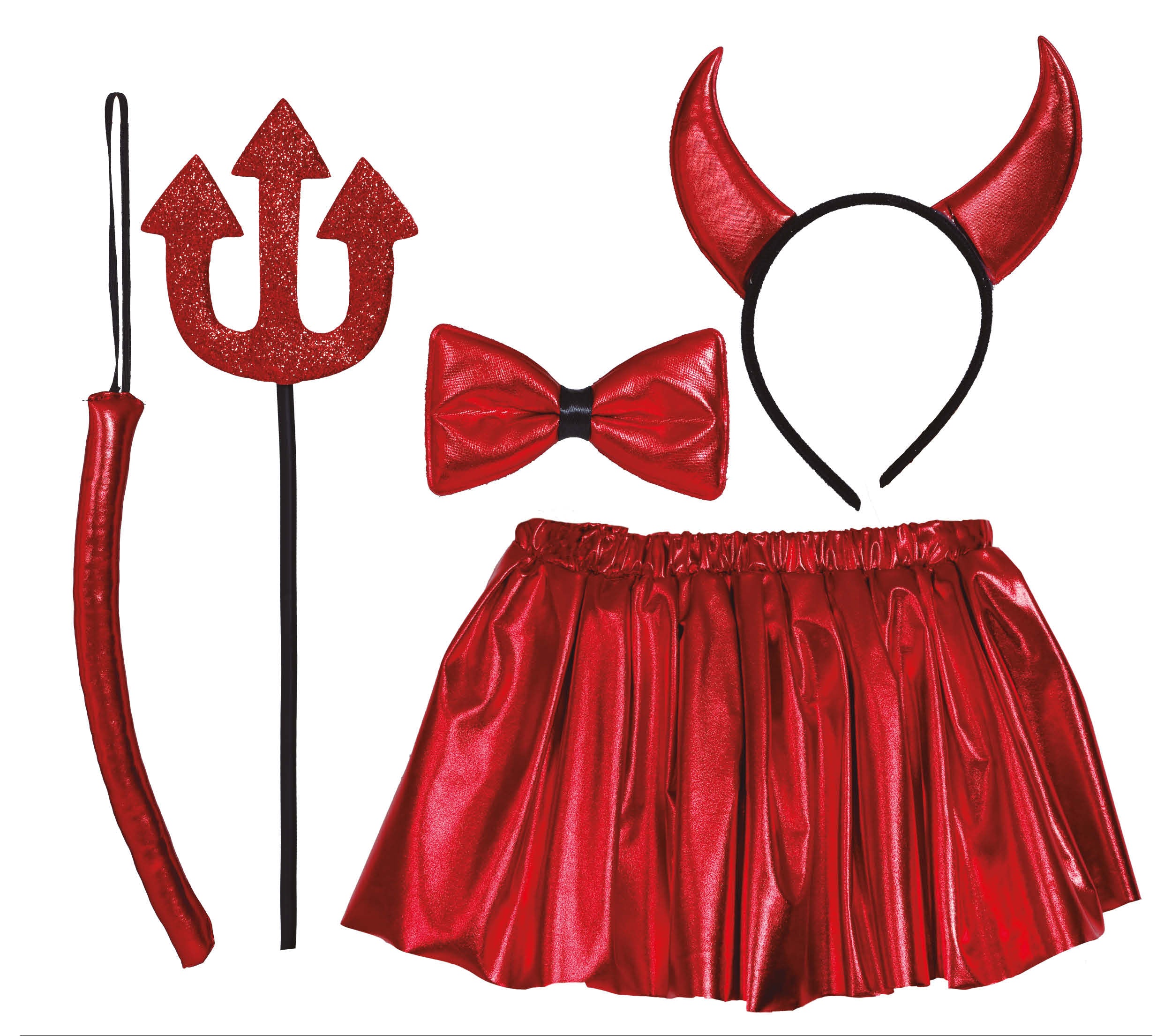 GP19020 – Daemon Kostuem Set Halloween Trident – Farbe: Rot