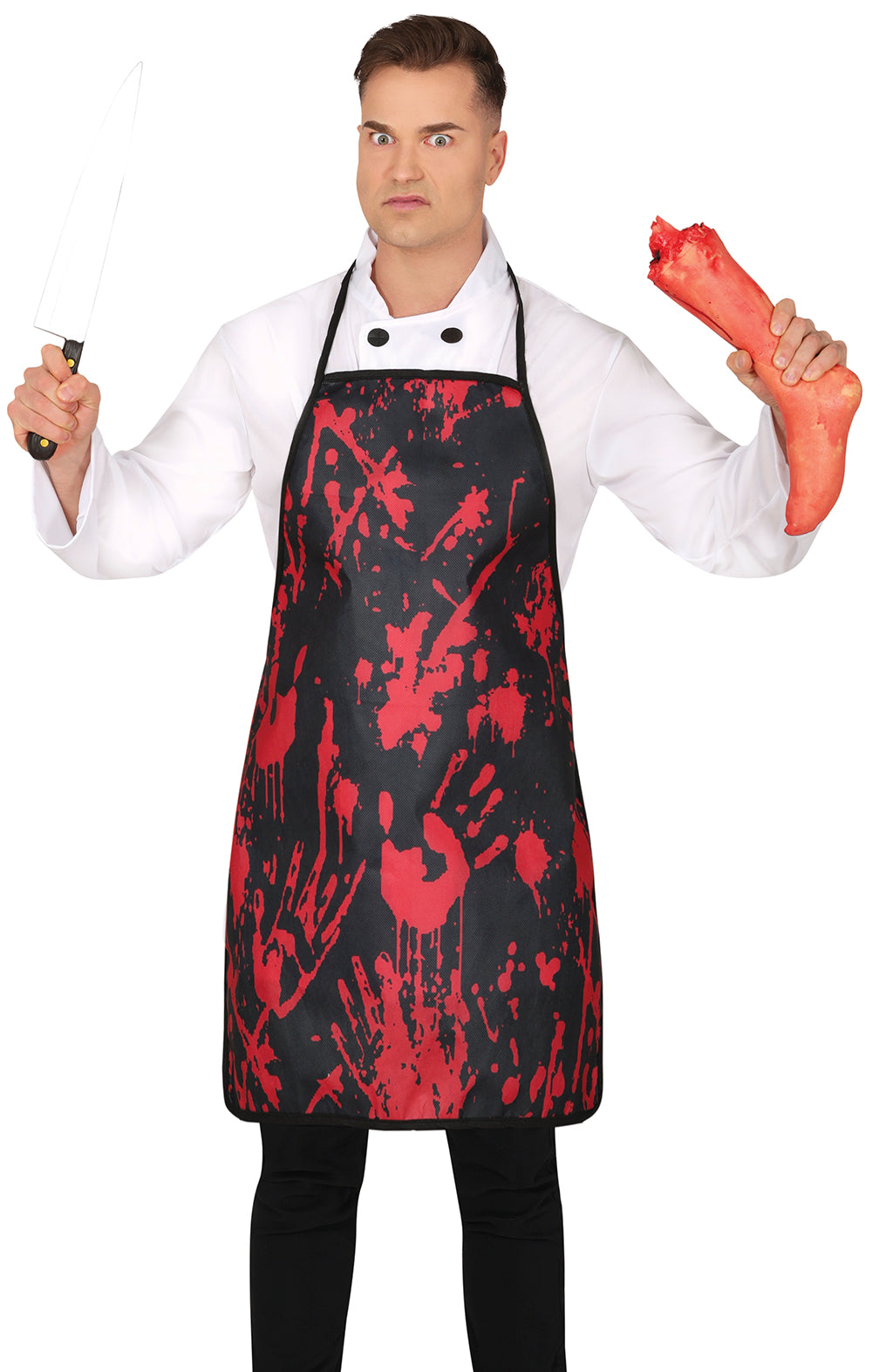 GP19031 – Koch Halloween Schürze Rot Blut Horror – Farbe: Rot