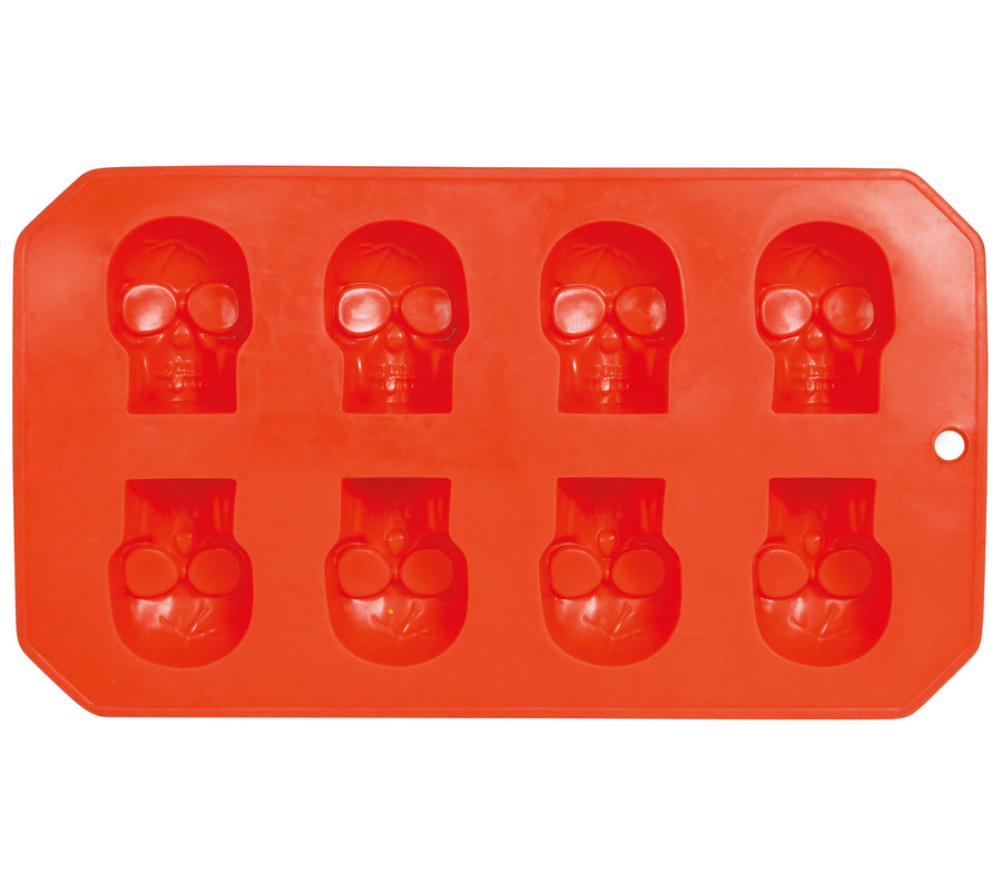 GP19042 – Skelett Horror Schädel Halloween Eiswürfelform – Farbe: Rot, Ansicht 2