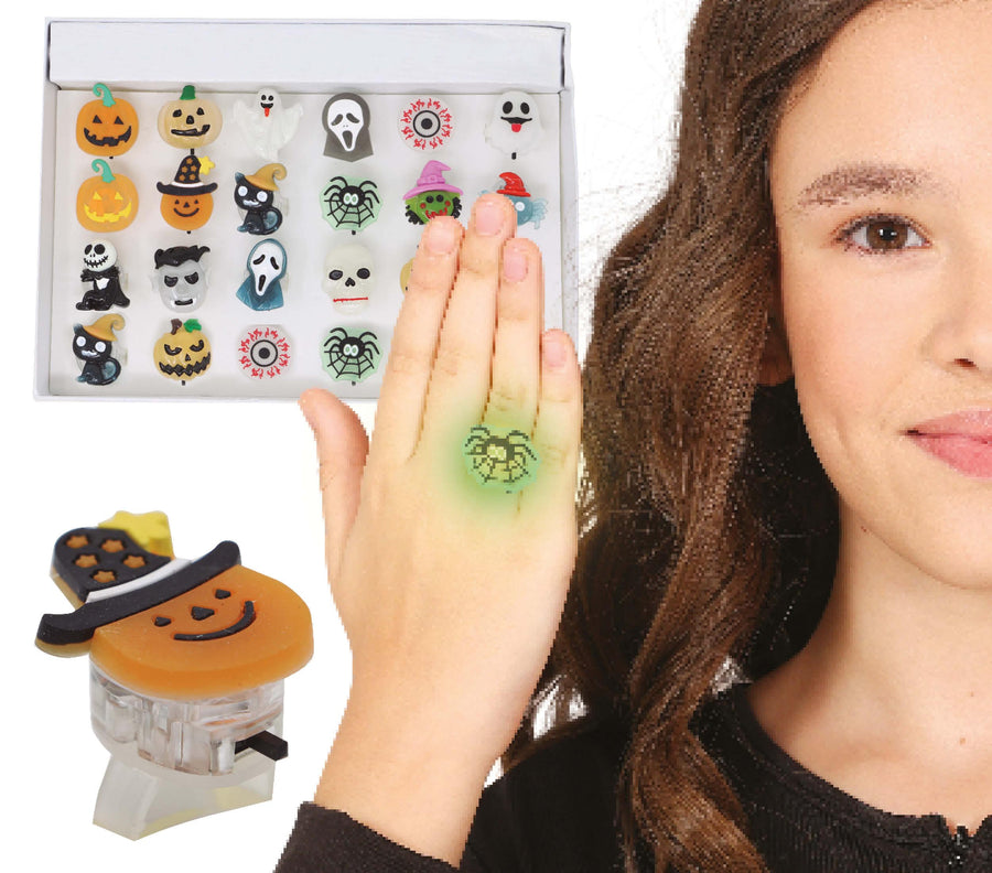 Halloween Spuk Ringe Kürbis