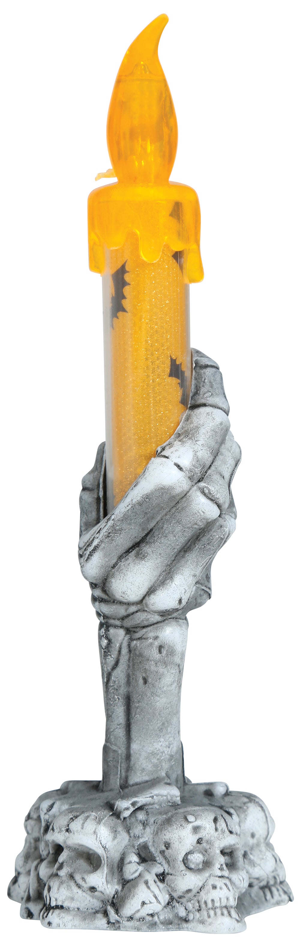 GP19064 – Halloween Schädel Kerzenständer Skelett Hand – Farbe: Orange