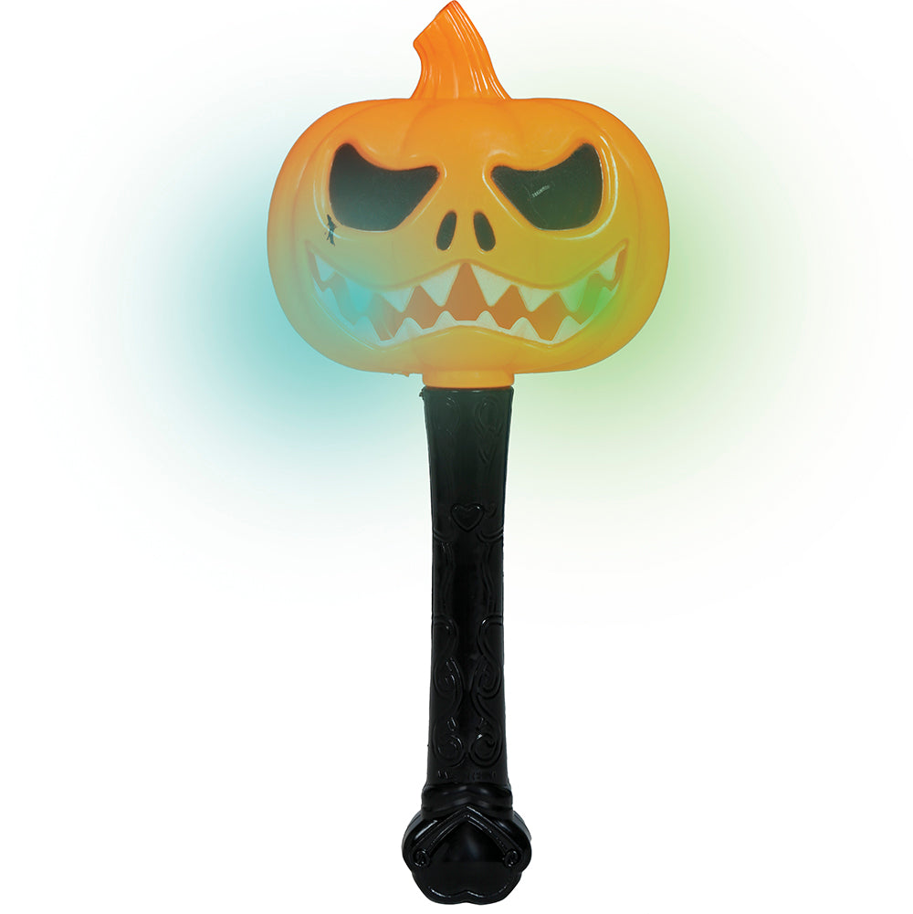 GP19067 – Halloween Schauder Stab Kürbis Gesicht – Farbe: Orange, Weiß