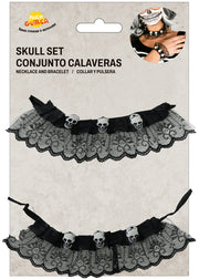 Voodoo Totenkopf Schmuck Set Halloween, Bild 4