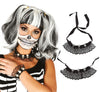 GP19302 – Voodoo Totenkopf Schmuck Set Halloween – Farbe: Schwarz