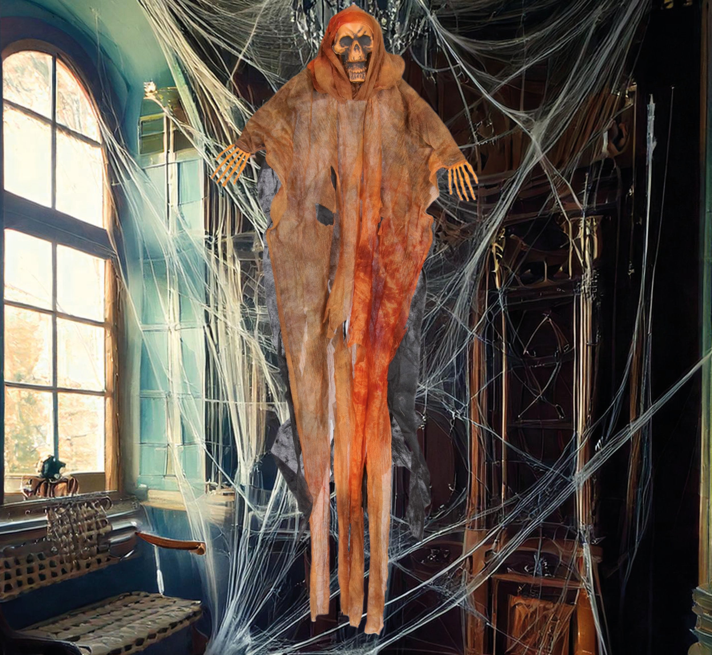 GP19381 – Skelett Deko Halloween Hängefigur – Farbe: Mehrfarbig