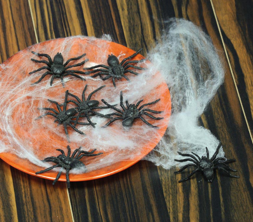 GP19436 – Spinnen Halloween Deko Schaurige Tiere – Farbe: Schwarz