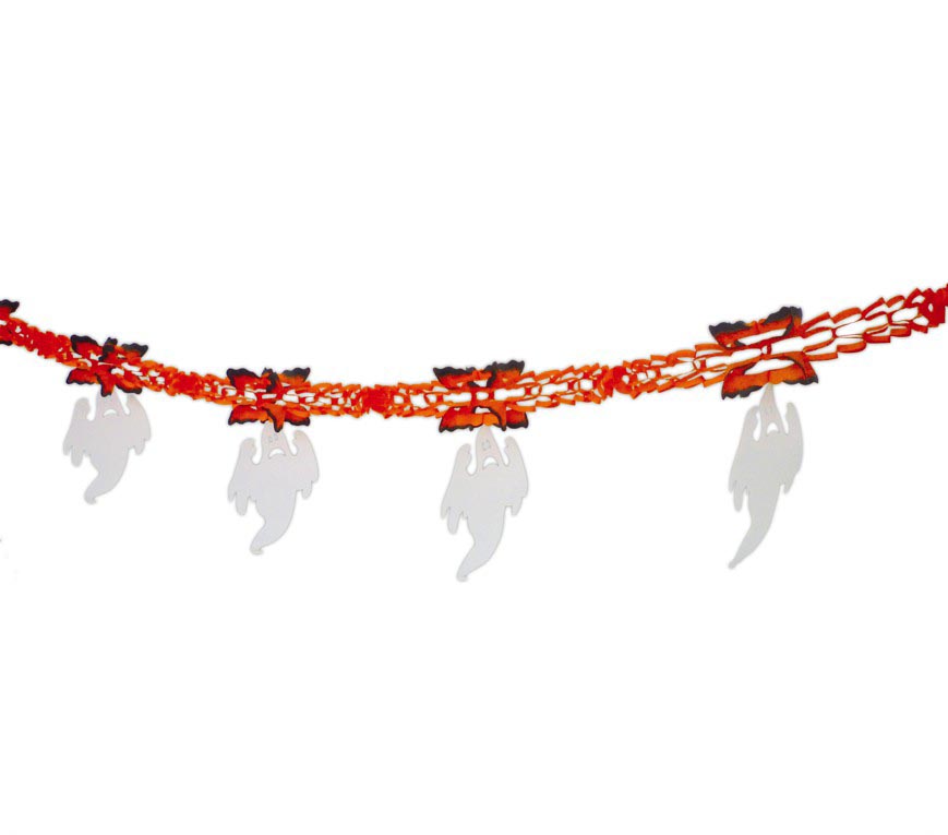 GP19439 – Gespenst Halloween Girlande Partydeko – Größe: Standard