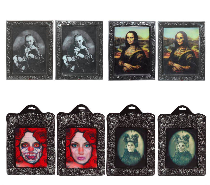 Halloween Gruselbild Zombie Mona Lisa