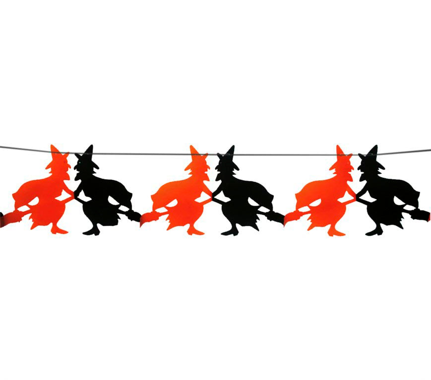 GP19533 – Hexe Halloween Girlande Feierdeko – Farbe: Orange