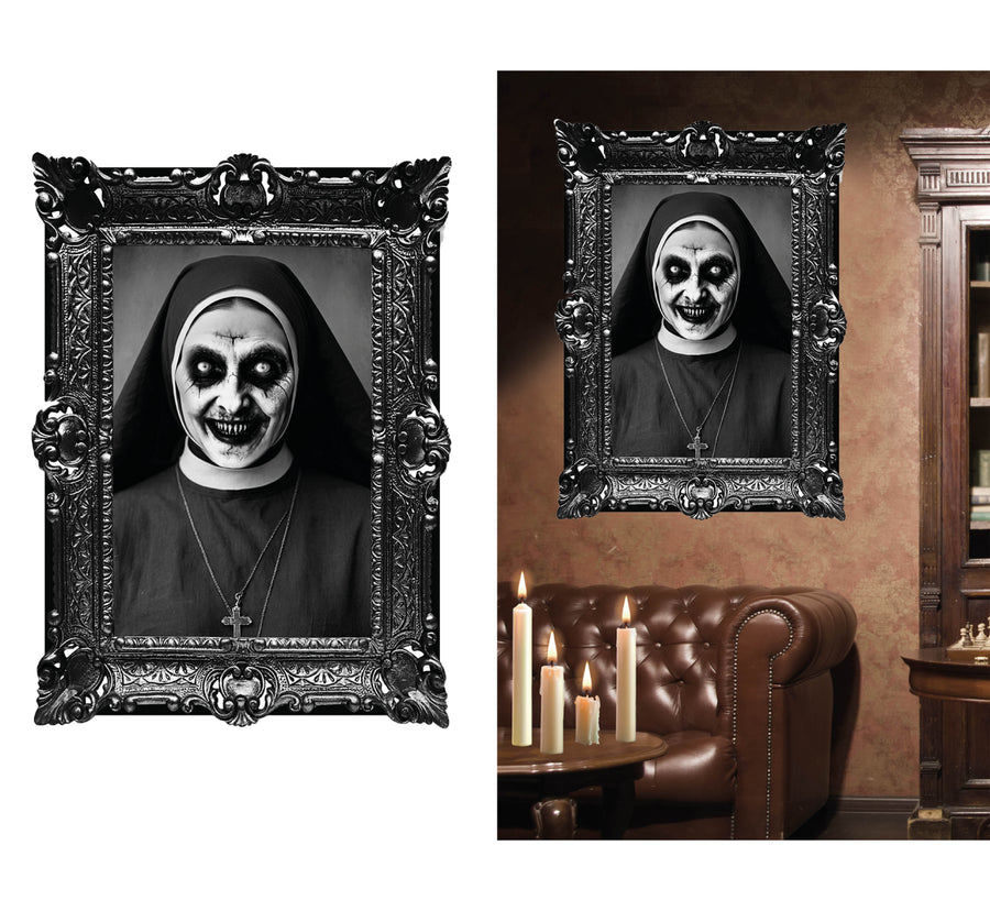 GP19535 – Halloween Nonne Wandbild Vintage Horror – Farbe: Weiß / Schwarz, Ansicht 2
