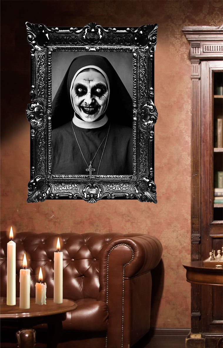 GP19535 – Halloween Nonne Wandbild Vintage Horror – Farbe: Weiß / Schwarz