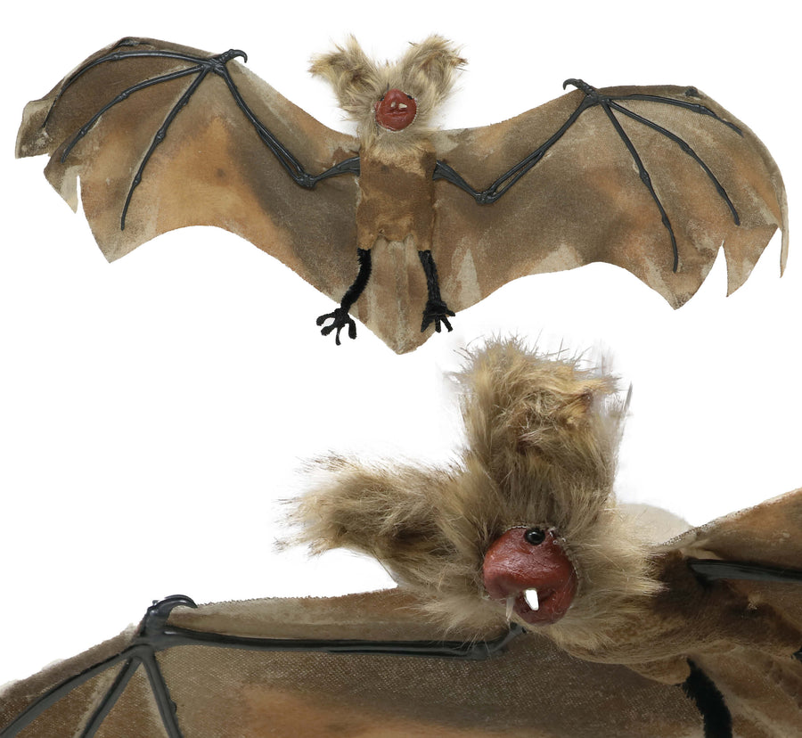 Fledermaus Deko 60 cm mit Fell