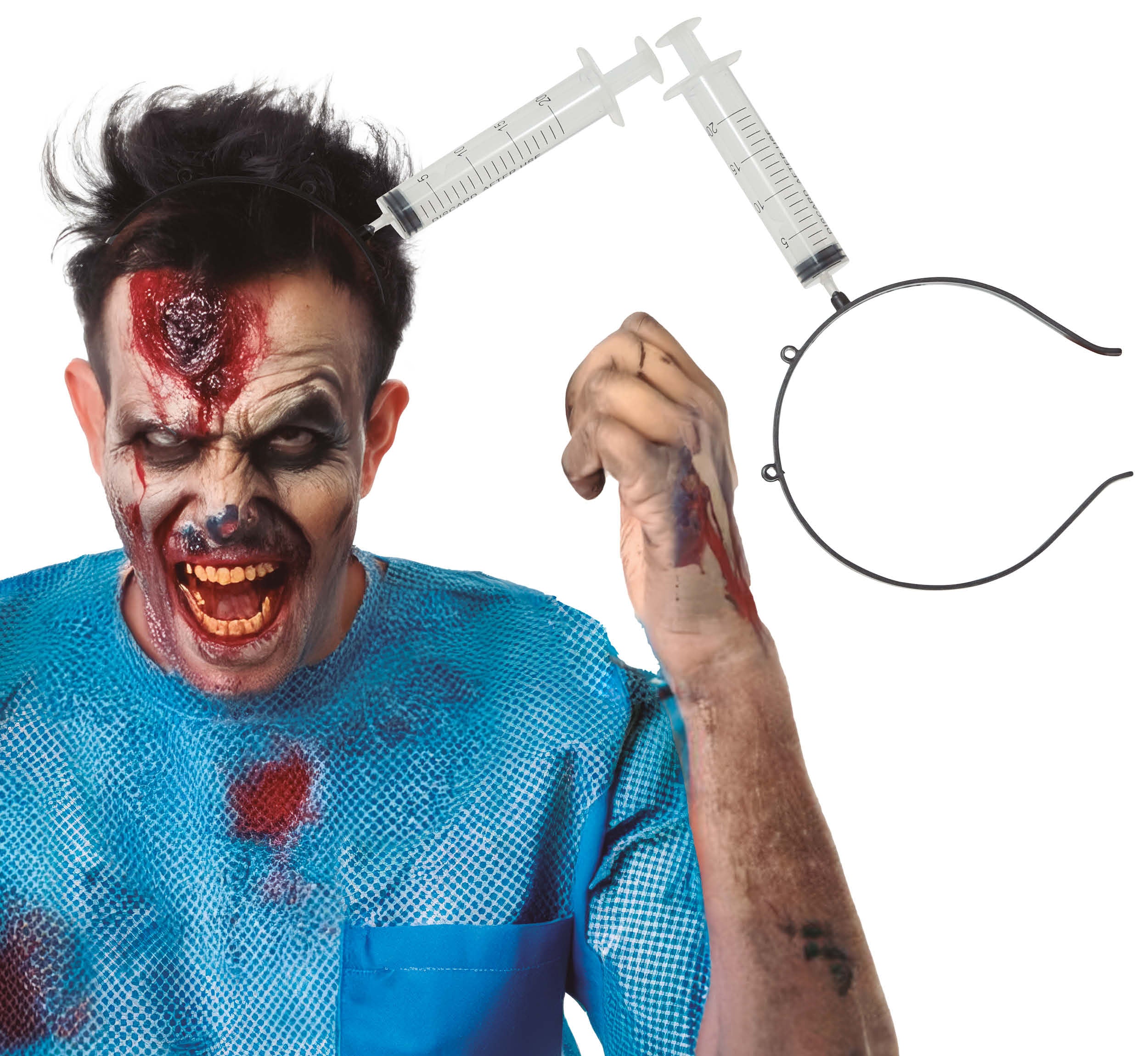 GP19762 – Arzt Zombie Horror Haarschmuck Halloween – Farbe: Weiß