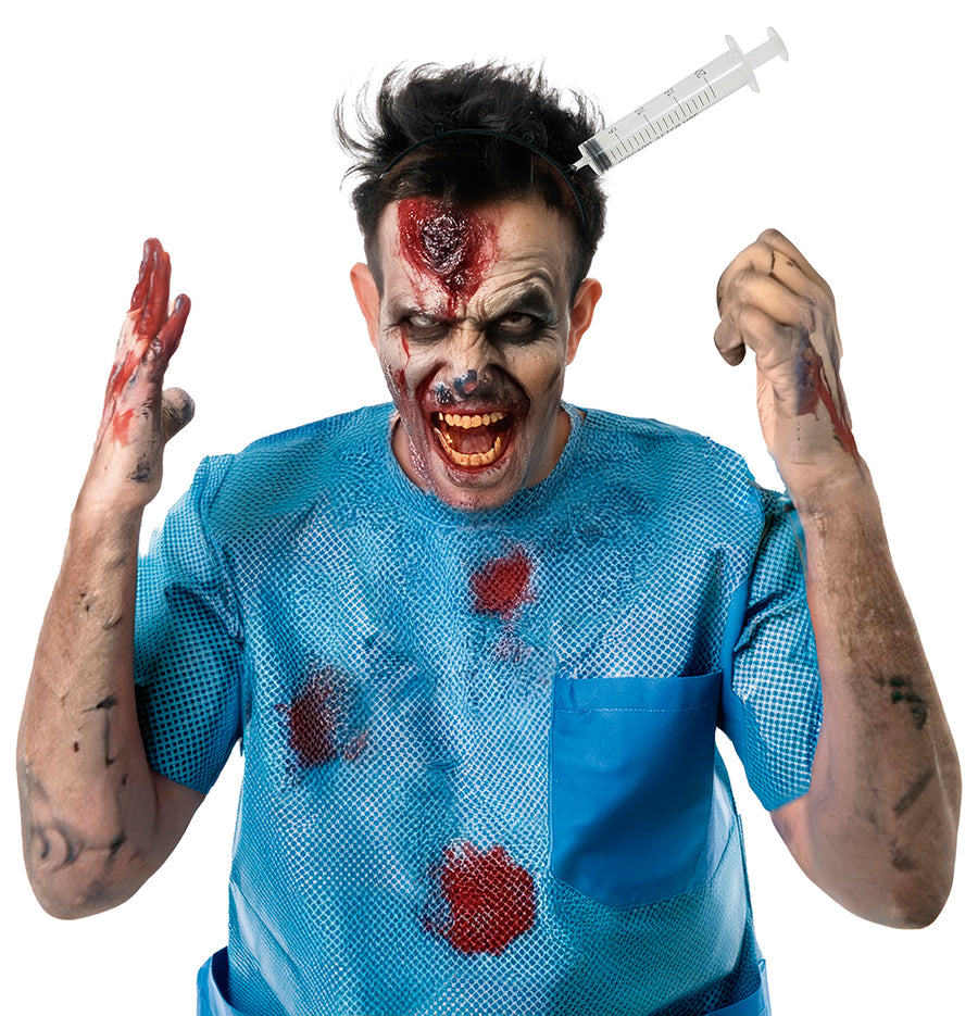 GP19762 – Arzt Zombie Horror Haarschmuck Halloween – Farbe: Weiß, Ansicht 2