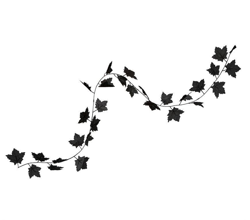 Girlande schwarze Blätter 180 cm Halloween