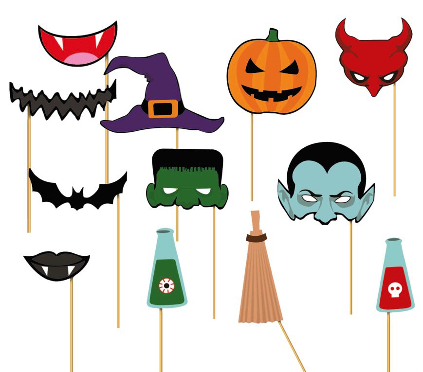 GP19927 – Halloween Spaß Props Vampir Hexe Kürbis – Farbe: Mehrfarbig