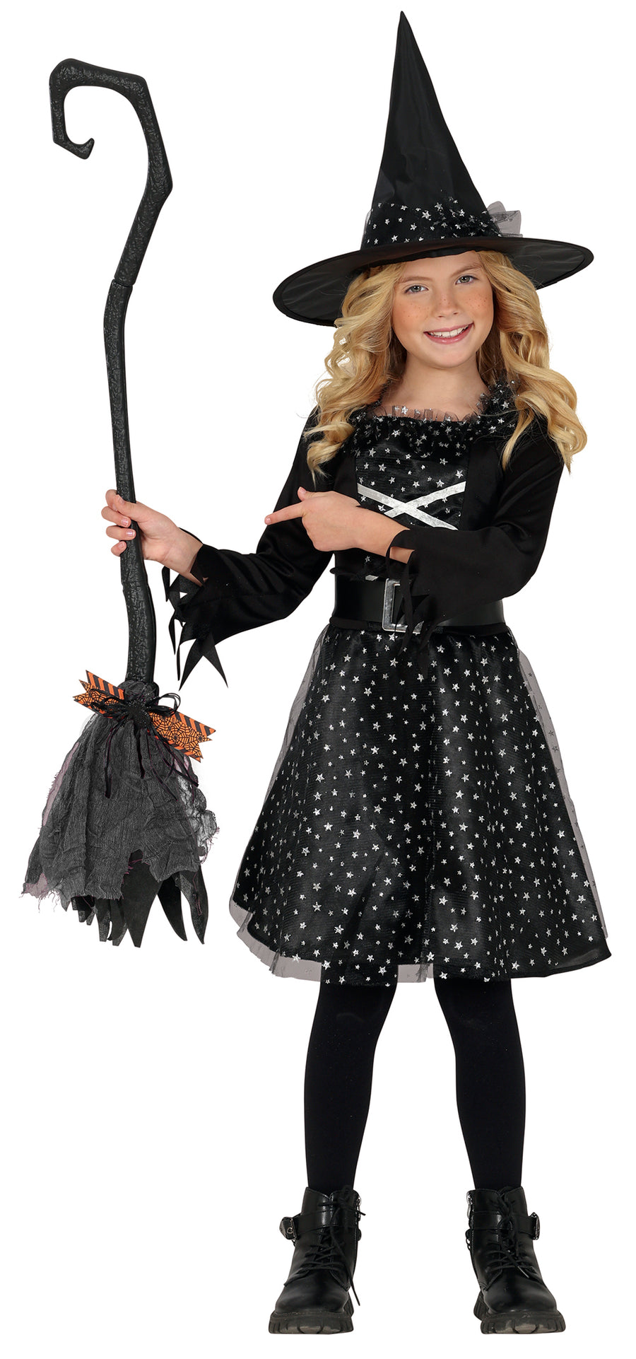 GP19999 – Hexenbesen Halloween Accessoire Mystische – Farbe: Schwarz, Ansicht 2