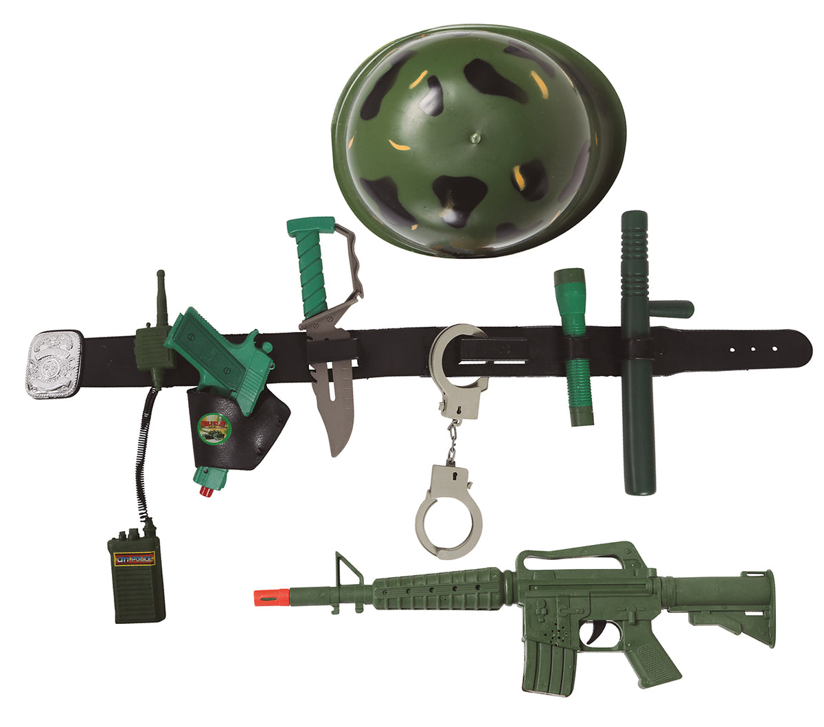 GP17623 – Soldaten Set für Jungen 9 teilig mit Helm – Farbe: Schwarz