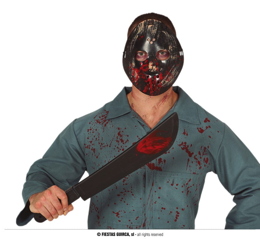 Killer Maske mit Machete für Erwachsene 54 cm
