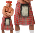 Kilt für Herren 95 x 55 cm rot kariert