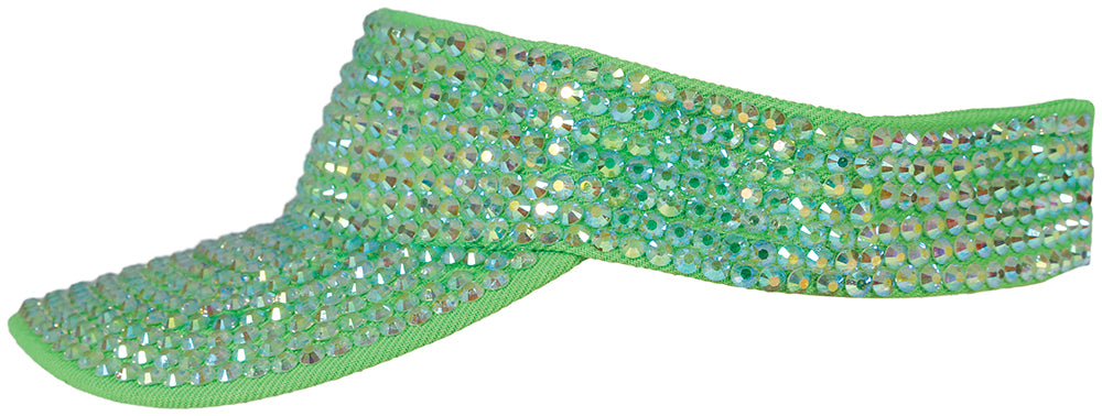 GP13827 – Strass Visor für Erwachsene 80er Jahre – Farbe: Grün