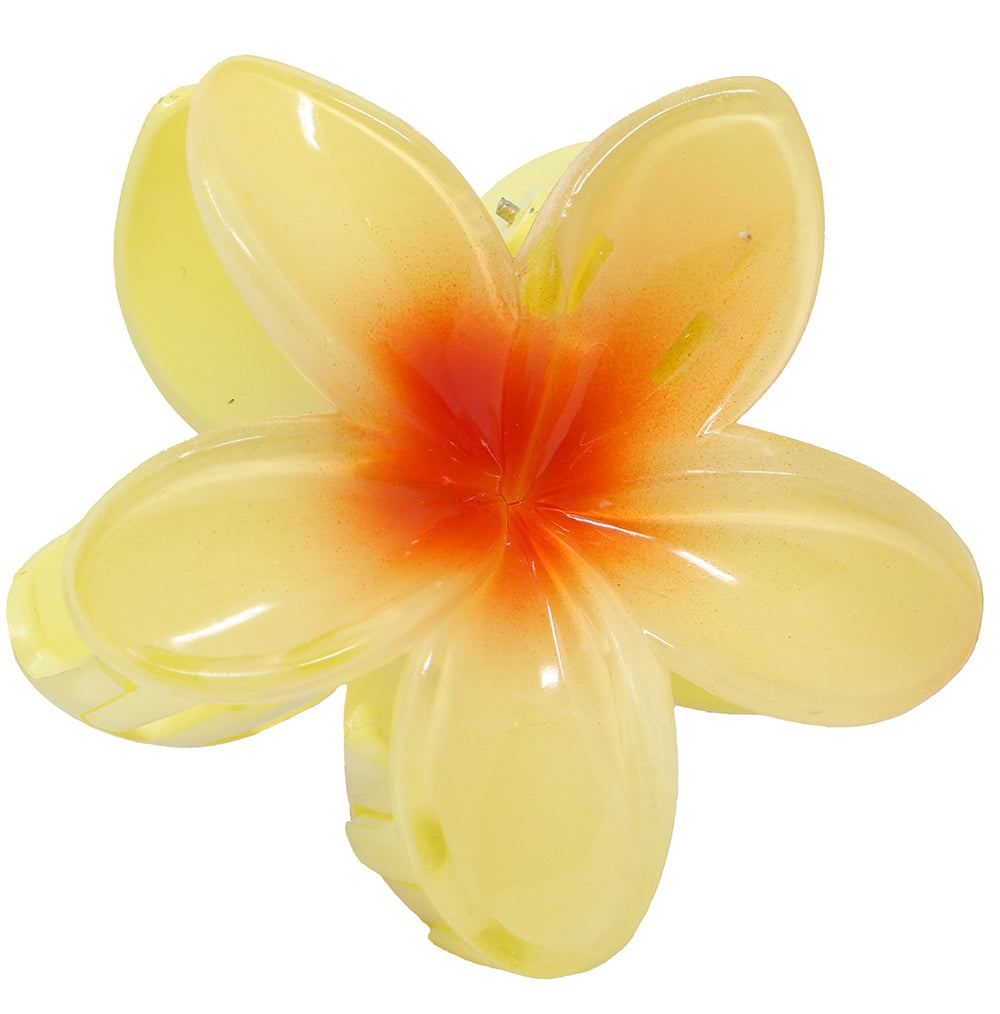 GP27249 – Hawaii Haarblume für Erwachsene 8 cm gelb – Farbe: Gelb
