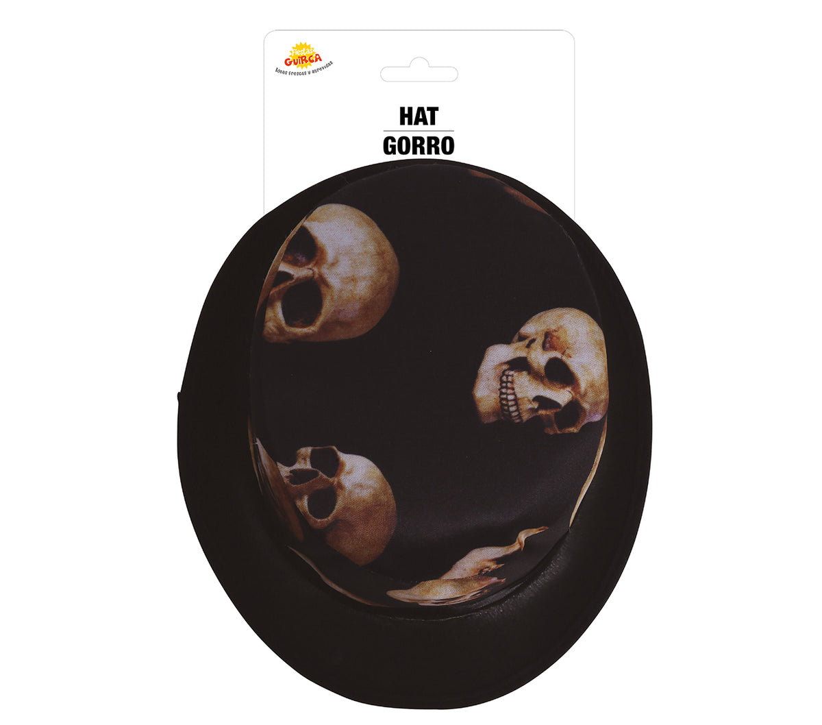 GP13190 – Totenkopf Zylinder für Erwachsene – Farbe: Schwarz