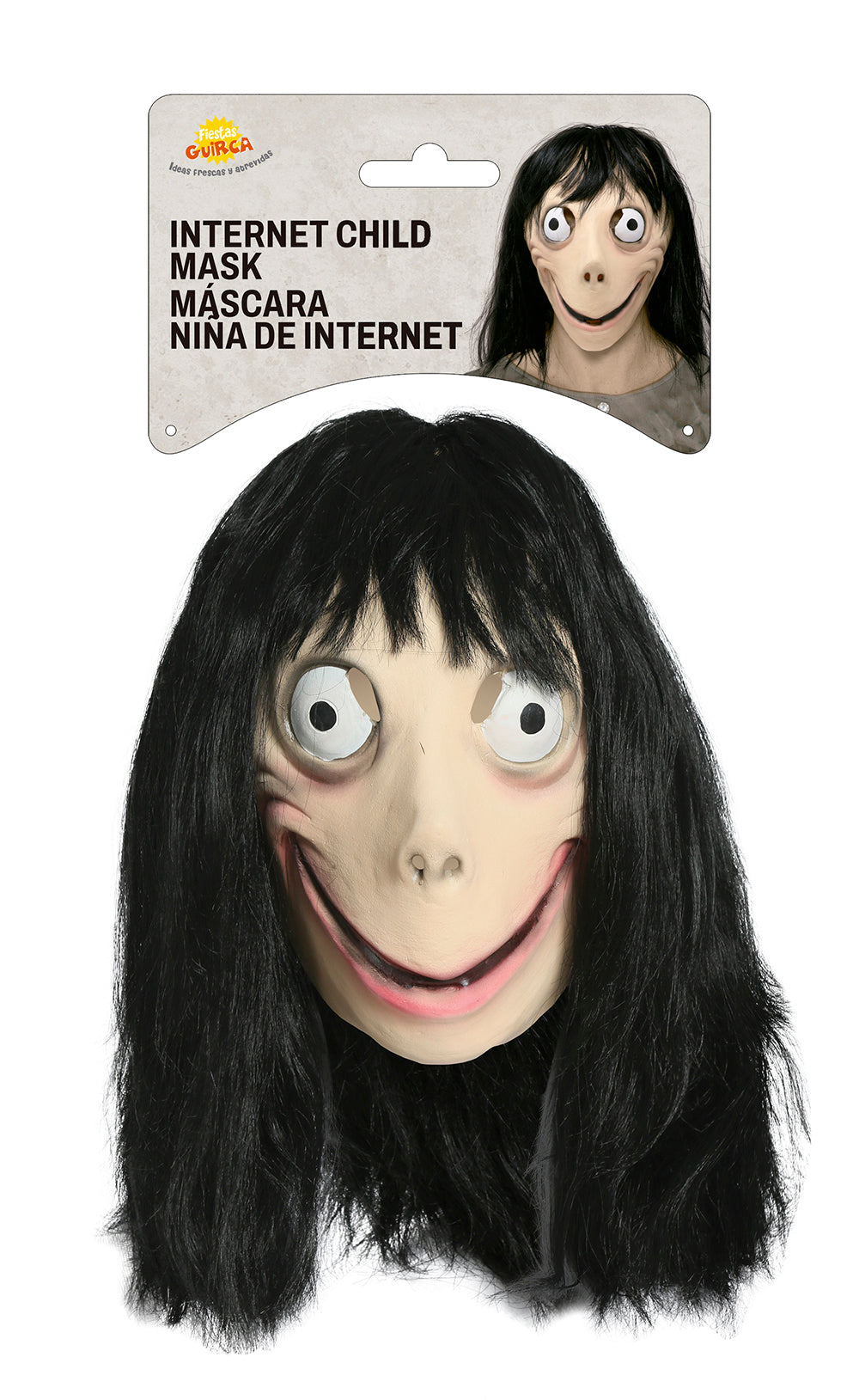 GP2943 – Latex Horror Mädchen Maske für Erwachsene – Farbe: Beige