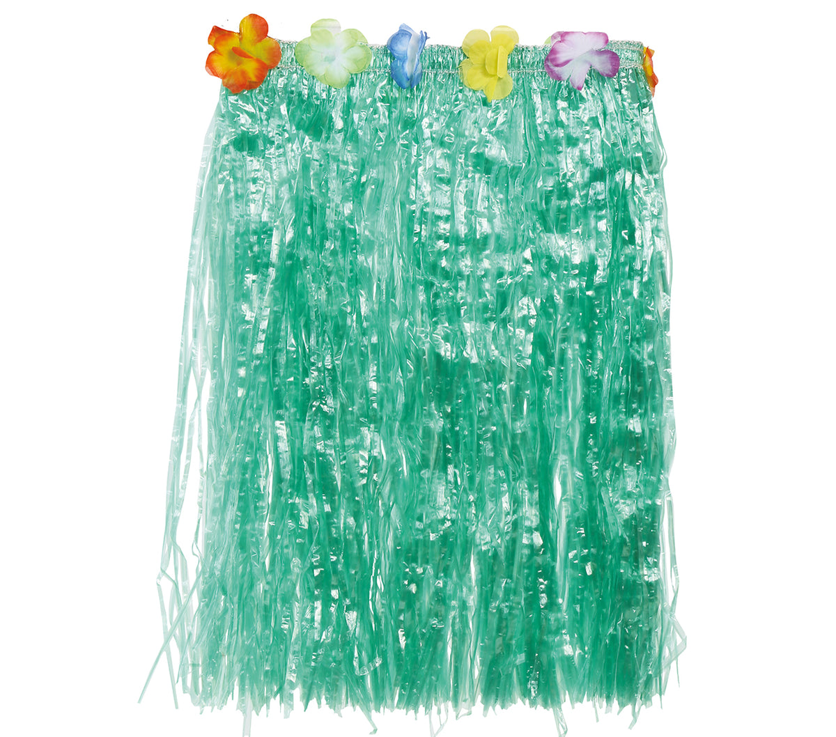 GP17630 – Hawaii Rock für Damen 50 bis 55 cm mit Blumen – Farbe: Grün
