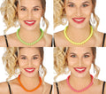 Neon Perlenkette für Damen 40 cm 80er Jahre