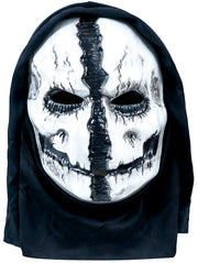 Totenkopf Maske Kapuze Grusel Horror, Bild 2