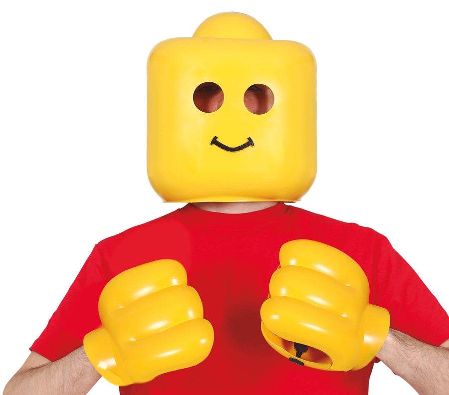 GP20022 – Superheld Maske Abenteuerfigur Spielhand – Farbe: Gelb, Ansicht 2