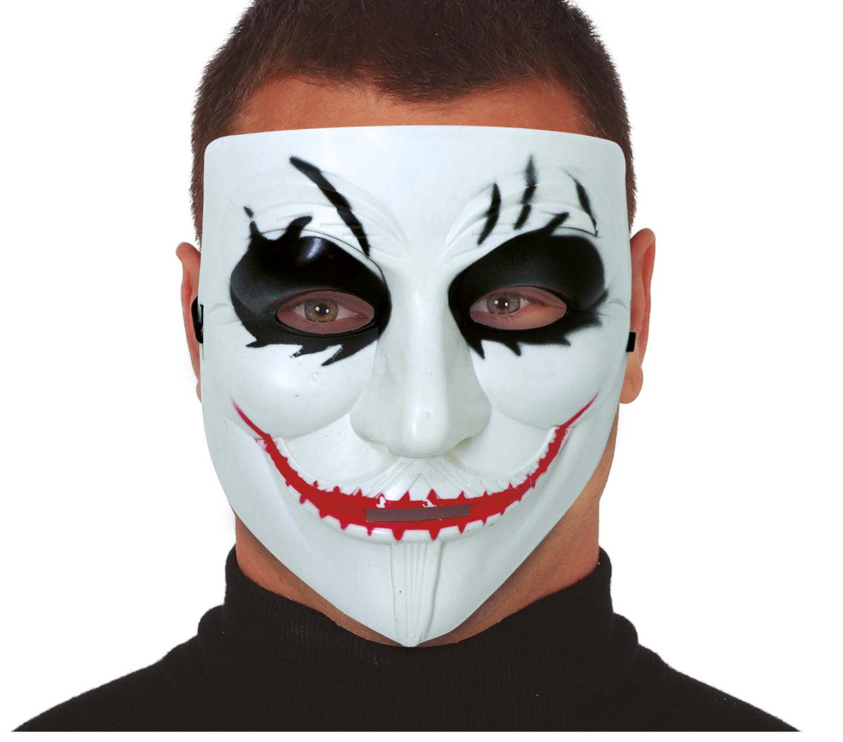 GP20027 – Halloween Maske Grusel Clown Harlekin – Farbe: Weiß