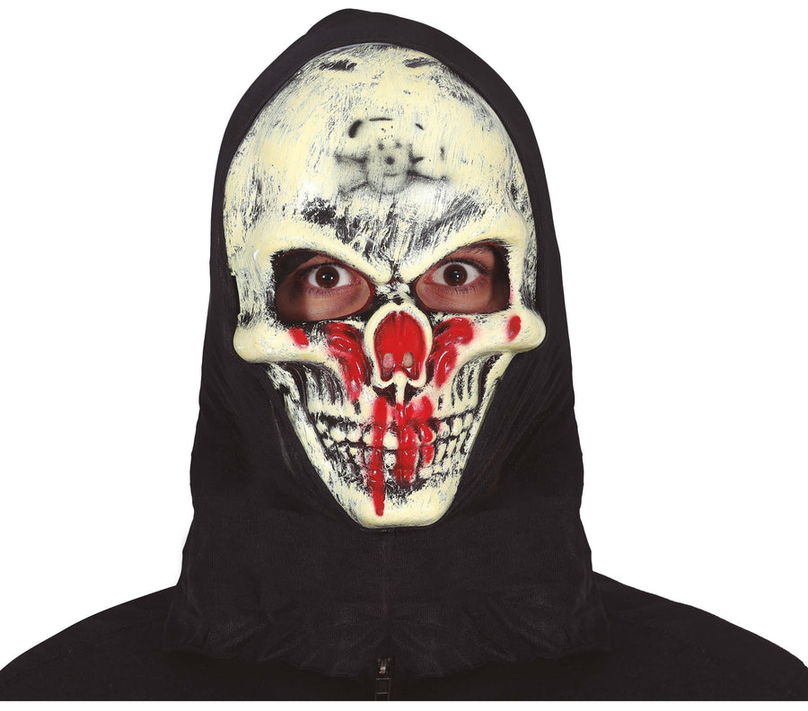 GP20033 – Skelett Gruselmaske Halloween – Farbe: Weiß, Ansicht 2