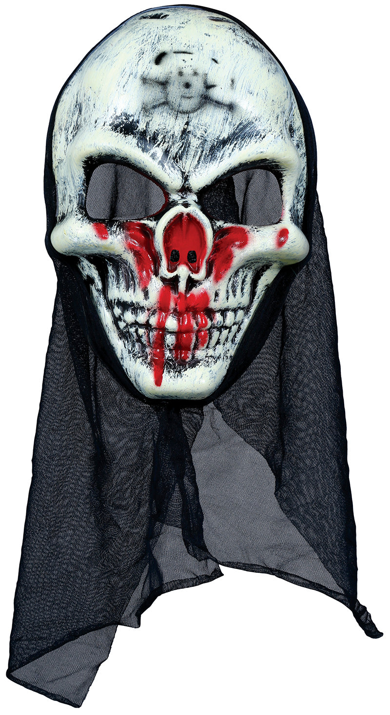 GP20033 – Skelett Gruselmaske Halloween – Farbe: Weiß