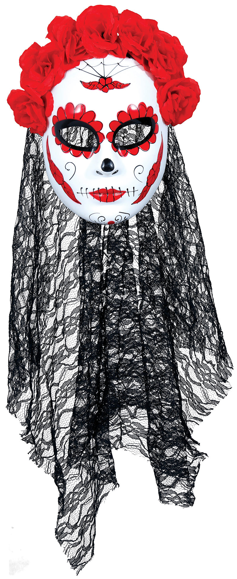 GP20034 – Totenkopfmaske Dia De Los Muertos Catrina – Farbe: Weiß