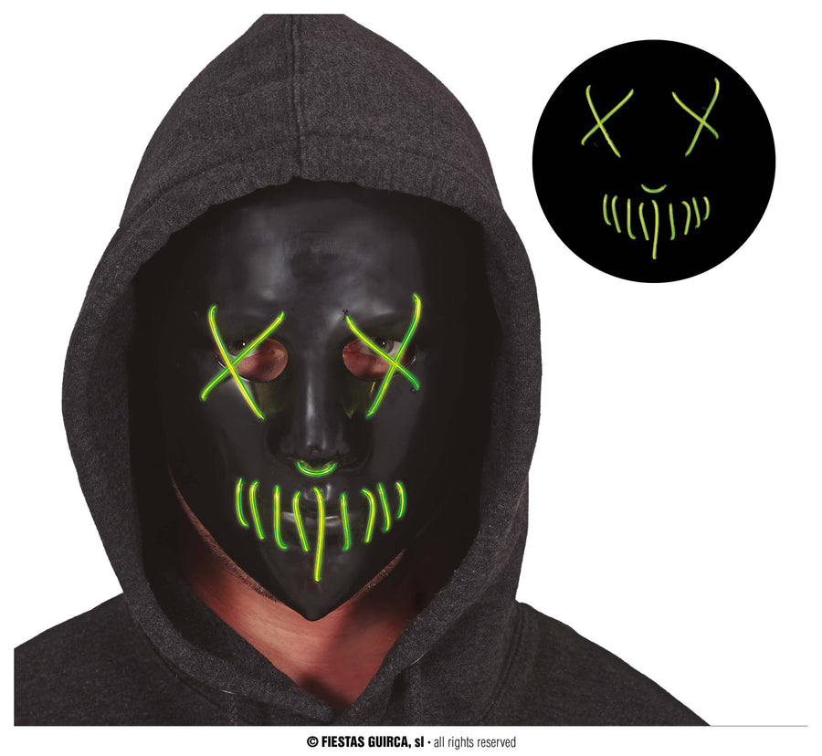 Horror Maske für Erwachsene mit Licht LED
