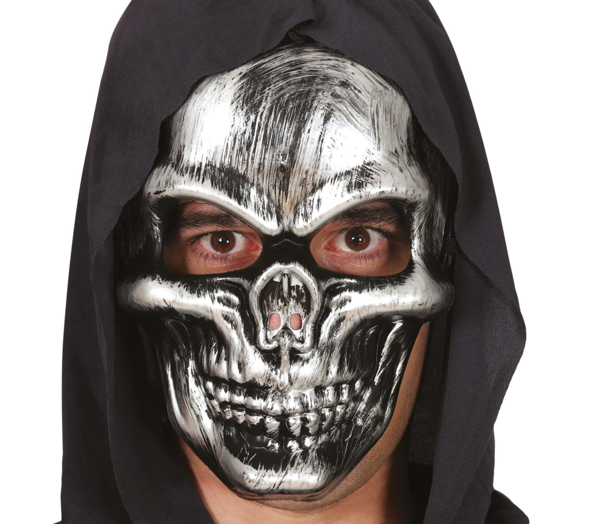 GP20052 – Skelett Totenkopf Horror Grusel Maske – Farbe: Silber