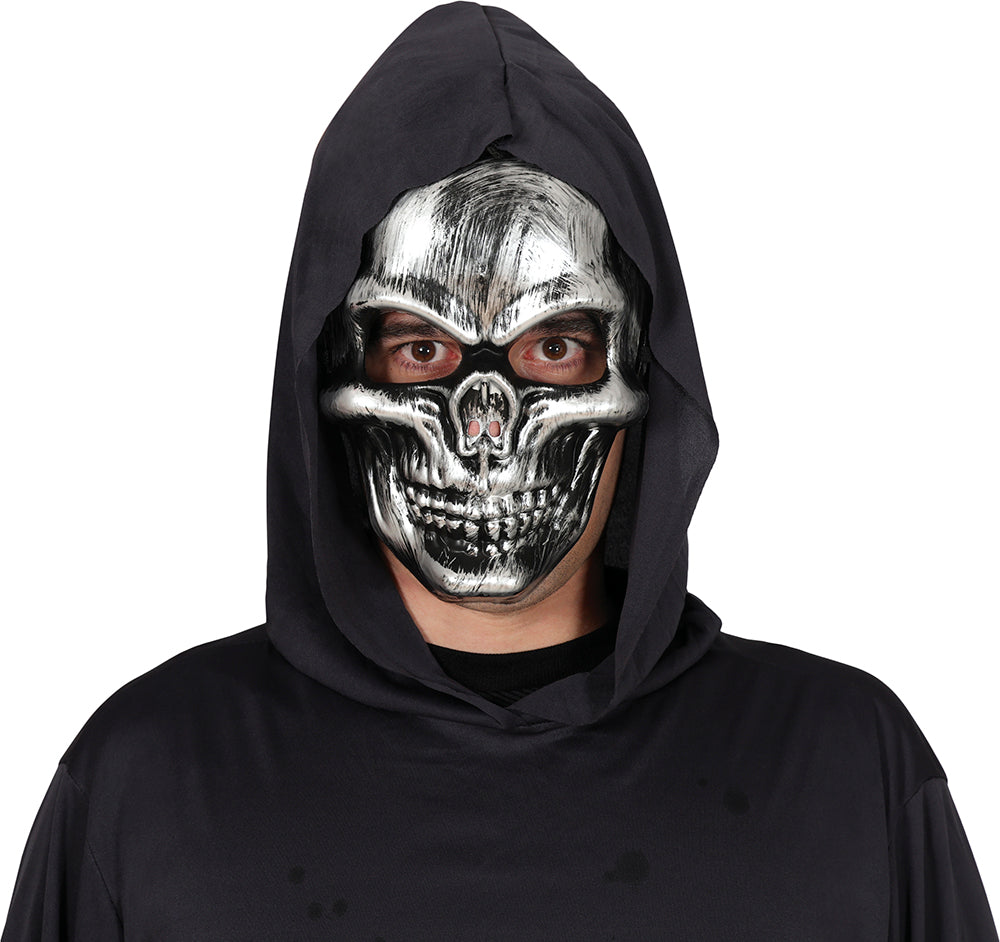 GP20052 – Skelett Totenkopf Horror Grusel Maske – Farbe: Silber