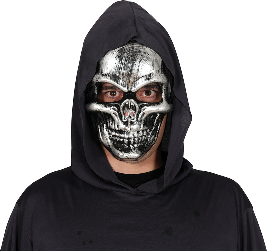 GP20052 – Skelett Totenkopf Horror Grusel Maske – Farbe: Silber, Ansicht 2