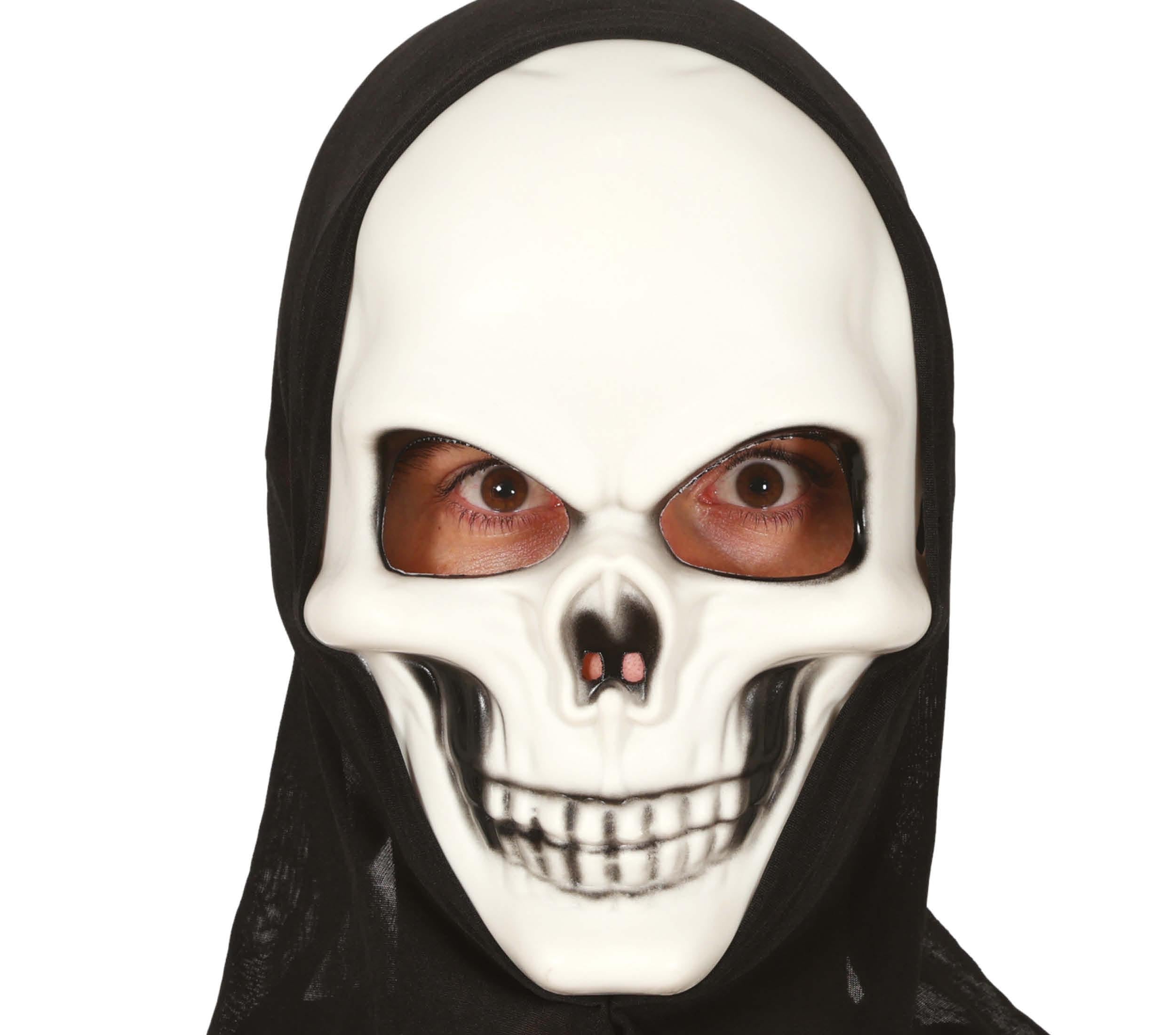 GP20053 – Skelett Halloween Maske Kapuze – Farbe: Weiß