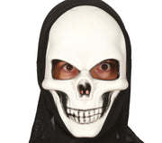 Totenkopf Maske für Erwachsene mit Kapuze, Bild 1