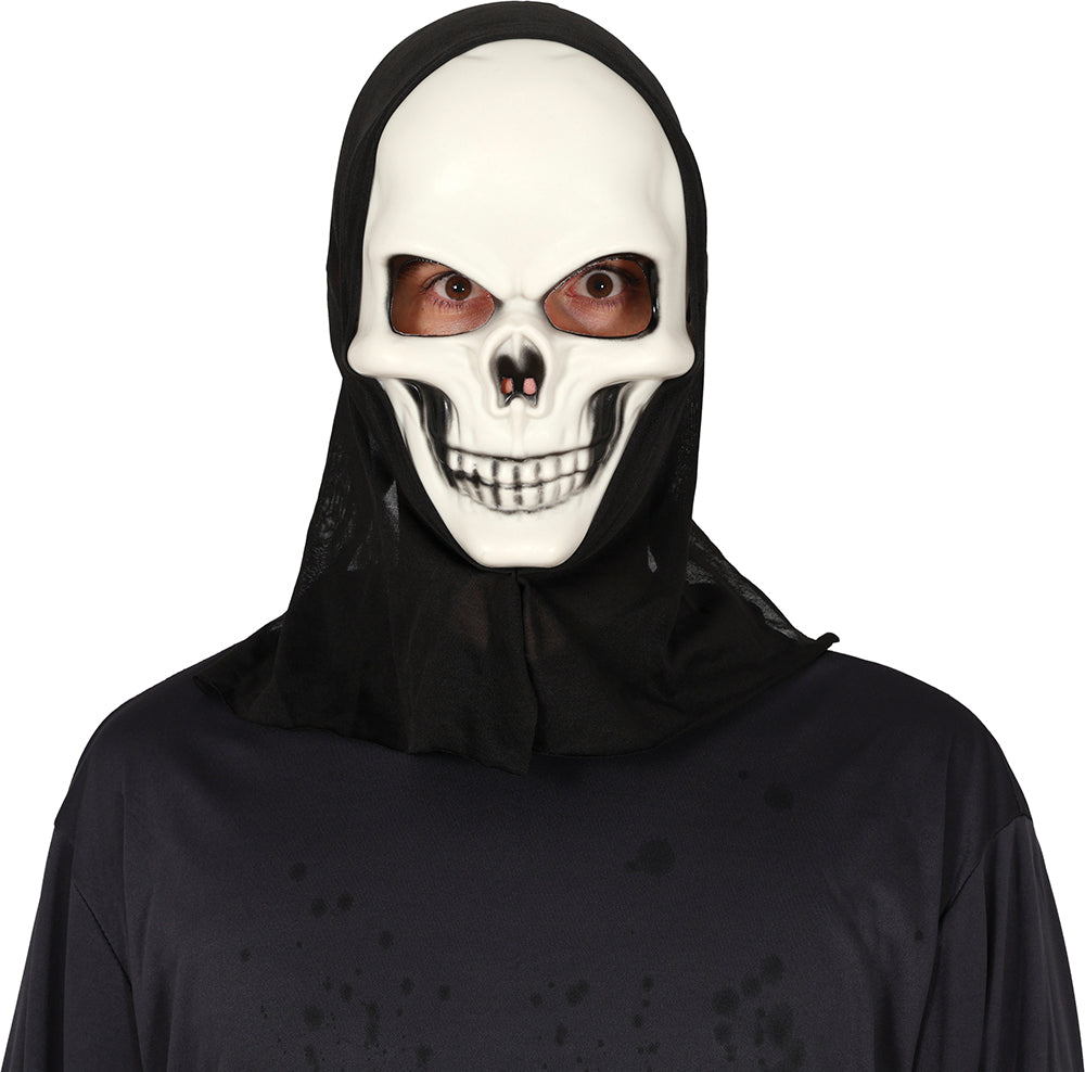 GP20053 – Skelett Halloween Maske Kapuze – Farbe: Weiß