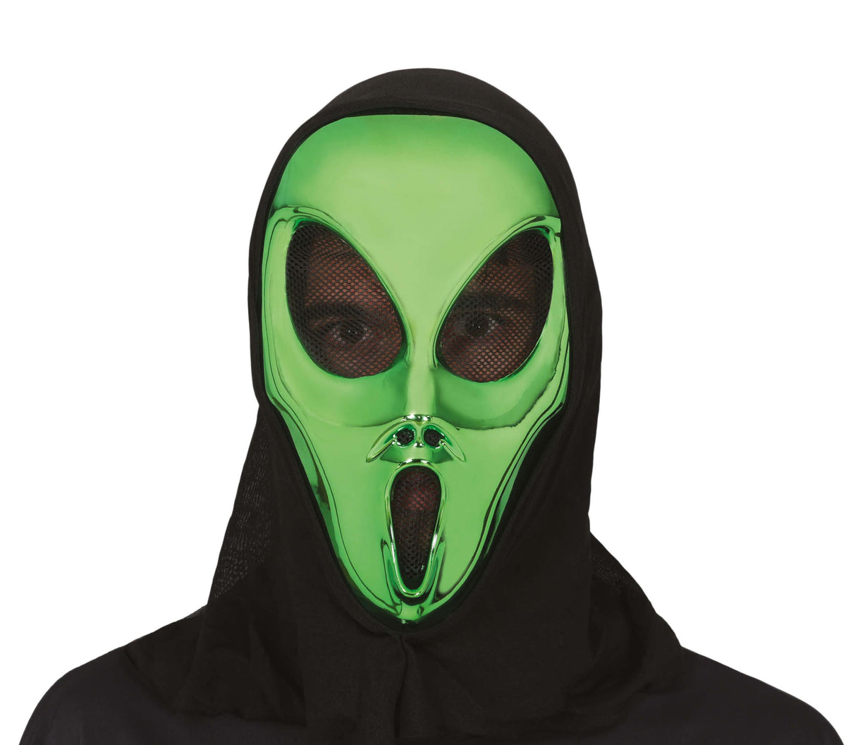 GP20054 – Halloween Alien Maske Mit Kapuze – Farbe: Grün