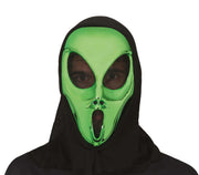 Alien Maske für Erwachsene mit Kapuze, Bild 1
