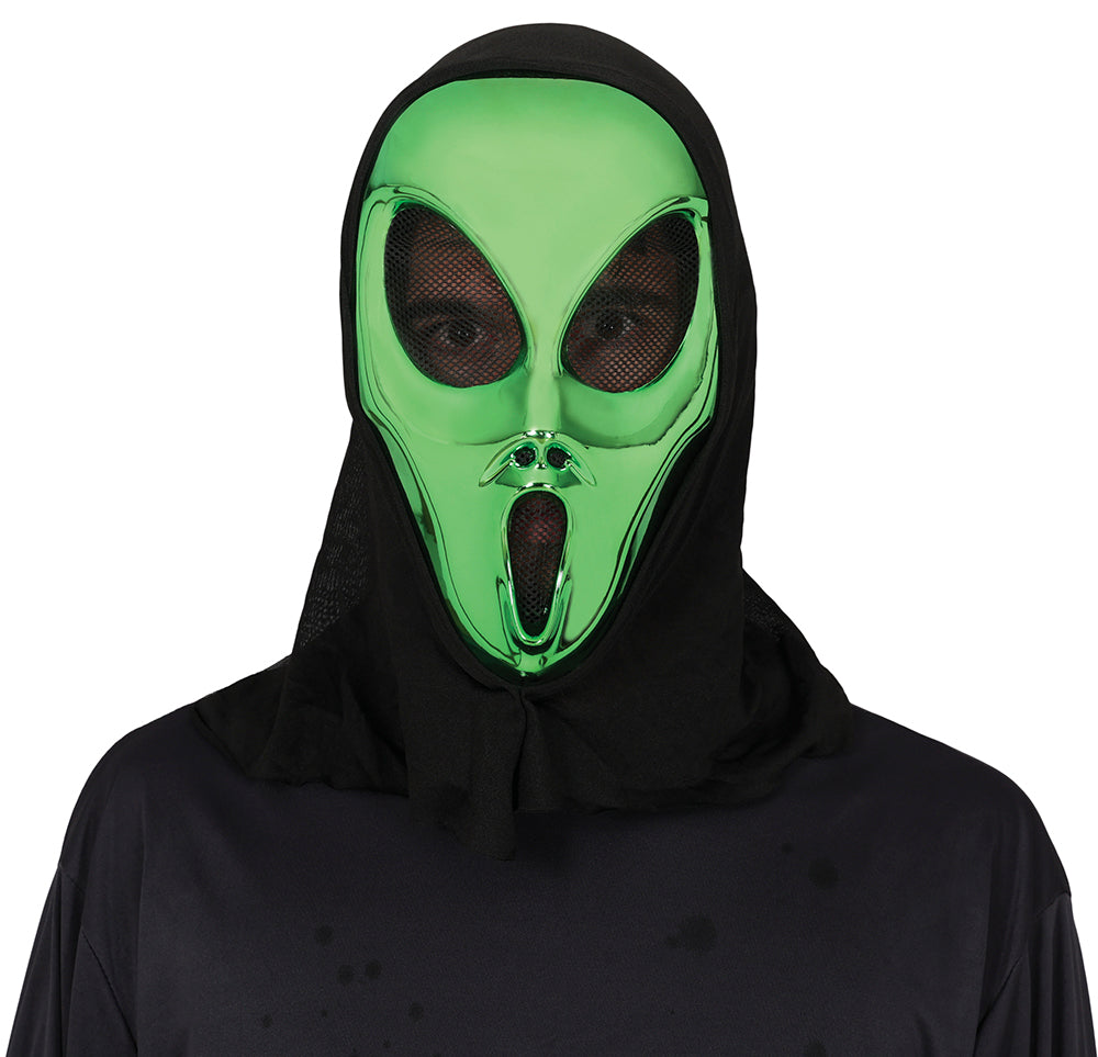 GP20054 – Halloween Alien Maske Mit Kapuze – Farbe: Grün
