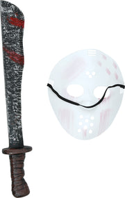 Hockeymaske für Erwachsene mit Machete, Bild 4